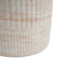 Load image into Gallery viewer, Stylish Outdoor / Indoor Lightweight Concrete Side Table With Travertine - Beige
