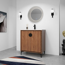 Load image into Gallery viewer, Modern Bathroom Vanity With Top Sink, Engineered Wood Storage Cabinet
