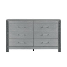 Load image into Gallery viewer, 62" Wood Six Drawer Double Dresser - Silver
