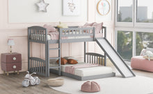 Load image into Gallery viewer, Twin Over Twin Bunk Bed with Slide and Ladder, Gray(OLD SKU :LP000514AAE)
