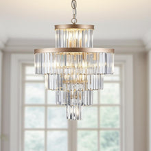 Load image into Gallery viewer, Multi Light Metal Chandelier With Shades - Gold
