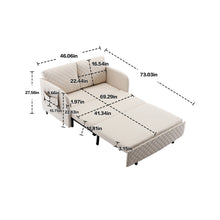 Load image into Gallery viewer, COOLMORE Convertible Sleeper Sofa Bed, Modern Velvet Loveseat Couch with Pull Out Bed, Small Love Seat Futon Sofa Bed with Headboard, 2 Pillows &amp; Side Pockets for Living Room
