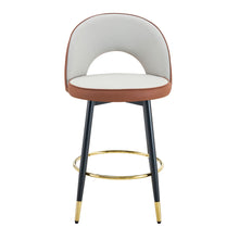 Load image into Gallery viewer, Upholstered Rotatable Bar Chair With Metal Legs For Dining Room
