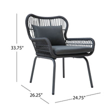 Load image into Gallery viewer, Southport - Club Chair With Woven Rope And Cushions
