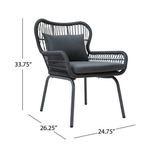 Southport - Club Chair With Woven Rope And Cushions