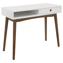 Load image into Gallery viewer, 1 Drawer Writing Desk, Compact Size For Home Office - White
