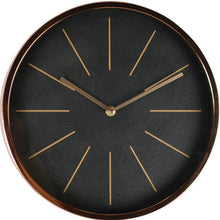 Load image into Gallery viewer, Heavy Duty Plastic Silent Analog Round Wall Clock - Black / Rose Gold
