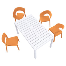 Load image into Gallery viewer, 4 Piece Set Of Modern Designed Single Chairs With Long Table
