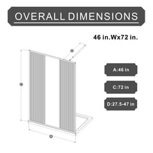 Load image into Gallery viewer, Shower Door With Center Mirror And Fluted Panels
