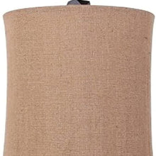 Load image into Gallery viewer, 40" Geometric Table Lamp With Cylinder Shade - Beige / Silver
