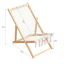 Load image into Gallery viewer, Bamboo Weaving Chair Set With Handwoven Rope For Patio And Living Spaces - Natural
