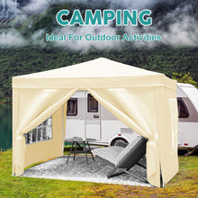 Load image into Gallery viewer, 10'X10' Folding Canopy With 4 Removable Sidewalls Outdoor Event Shelter UPF 50+ Gazebo Portable Tents For Parties Beach Camping Wedding Ez Pop Up Canopy 4 Pieces Weight Bag + Carry Bag
