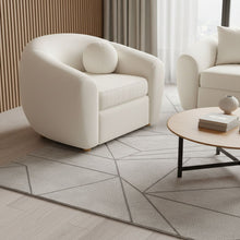 Load image into Gallery viewer, Boucle Arm Chair - White And Natural
