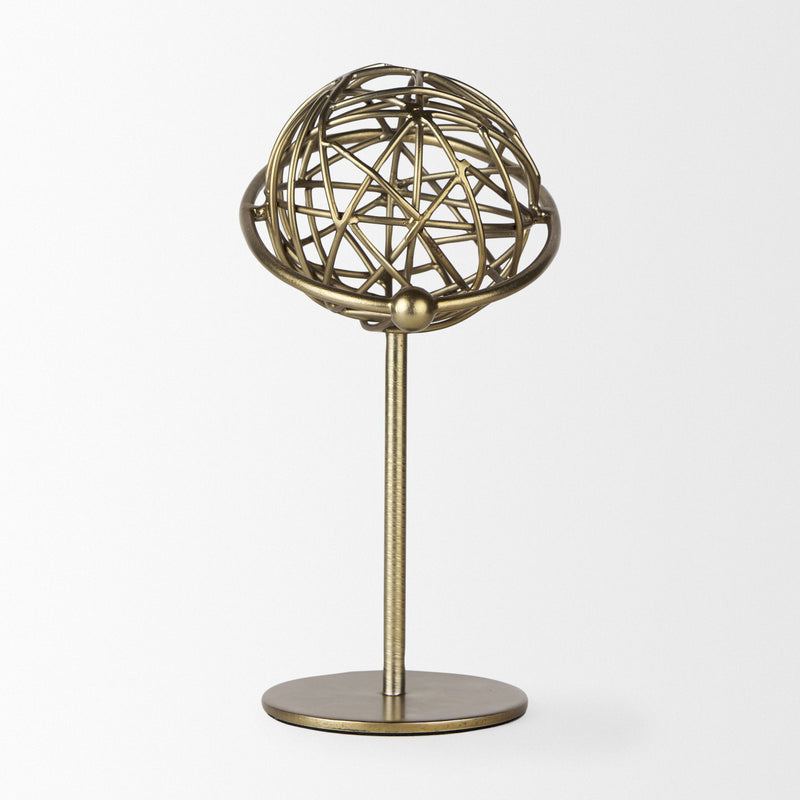 Sphere Tabletop Sculpture - Gold