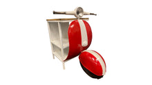 Load image into Gallery viewer, Novelty Scooter Open Cabinet With Two Shelves - Red And Off-White
