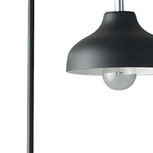 Load image into Gallery viewer, LED Arc Floor Lamp With Black Metal Bowl Shade - Black
