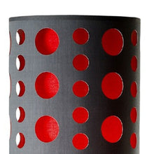 Load image into Gallery viewer, Steel Novelty Floor Lamp With Drum Shade - Silver / Gray And Red
