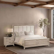 Load image into Gallery viewer, 3 Piece Bedroom Set With Padded Headboard, 2 Nightstands
