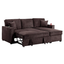 Load image into Gallery viewer, Convertible Sectional With USB / USB - C Port, Storage Chaise, Pull-Out Bed
