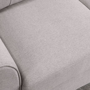 57.5" Modern Living Room Loveseat Linen Upholstered Couch Furniture for Home or Office ,Light Grey,(2-Seat,Old Sku:WF288518AAR)