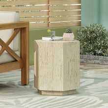 Load image into Gallery viewer, Hexagonal Archaistic Side Table High Quality Magnesium Oxide - Antique Brown
