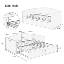 Load image into Gallery viewer, Daybed With Pop Up Trundle, Upholstered Sofa Bed
