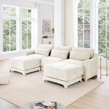 Load image into Gallery viewer, Stylish Sofa With Ottoman And Lumbar Pillows, Ergonomic Design
