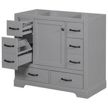 Load image into Gallery viewer, Modern Bathroom Vanity Base Only, 6 Drawer Storage With Adjustable Shelf
