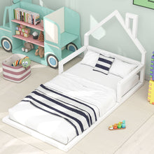 Load image into Gallery viewer, Floor Bed With House Shaped Headboard
