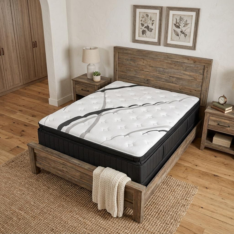 Graphite And Titanium Infused Gel Memory Foam Ultra Plush Hybrid Mattress - King