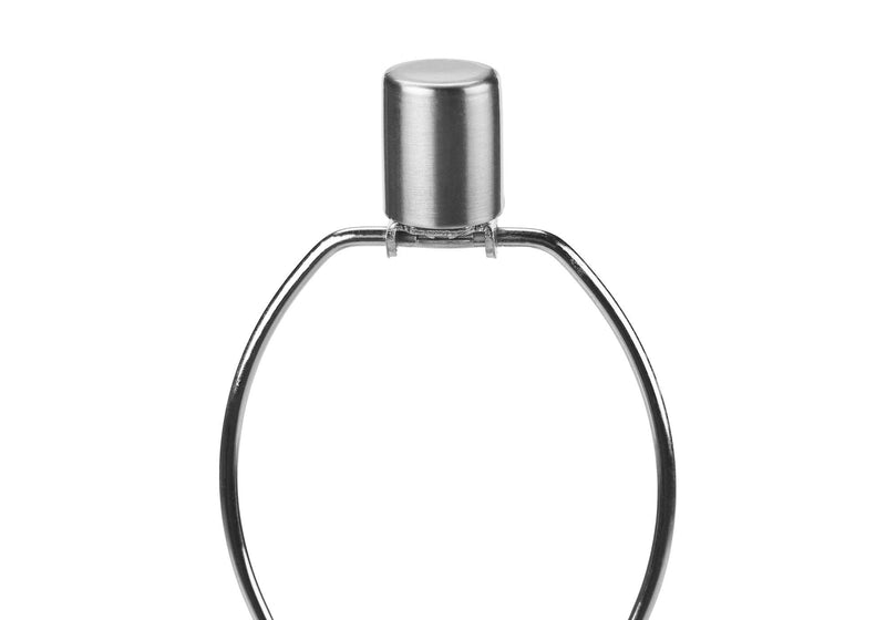Acrylic Cylinder Table Lamp With Ivory Drum Shade - Silver Metallic