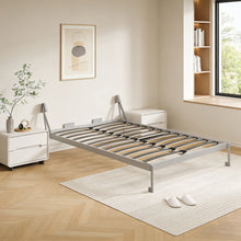 Load image into Gallery viewer, Queen Size Vertical Murphy Wall Cabinet Folding Bed With Automatic Legs - Gray
