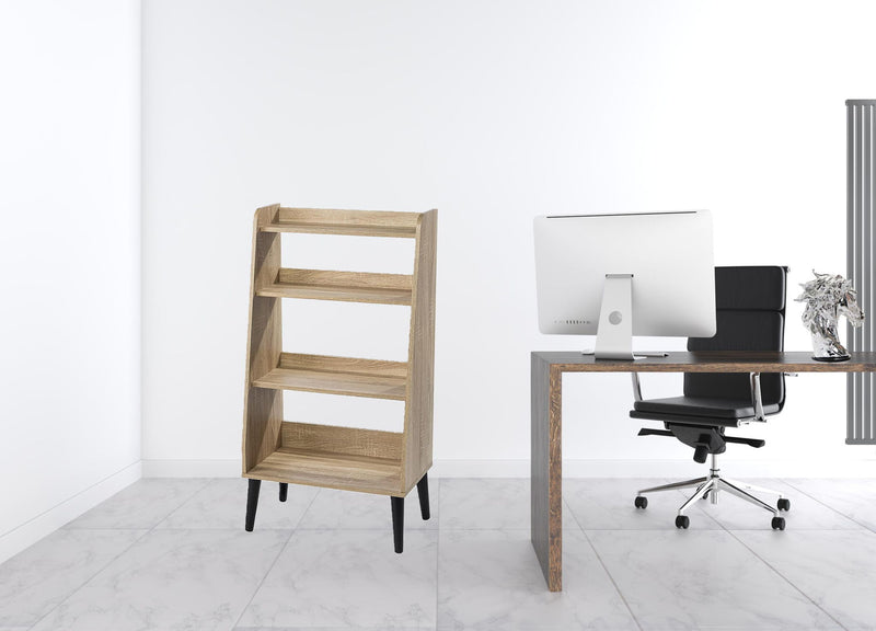 Four Tier Etagere Bookcase - Natural / Brown