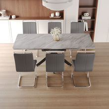 Load image into Gallery viewer, Modern Extendable Dining Table Set With Soft Padded Armless Chairs
