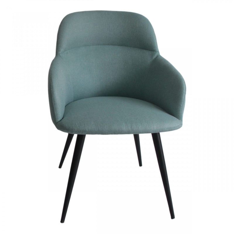 Ergo Modern Dining Chair - Teal / Black / Linen