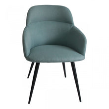 Load image into Gallery viewer, Ergo Modern Dining Chair - Teal / Black / Linen
