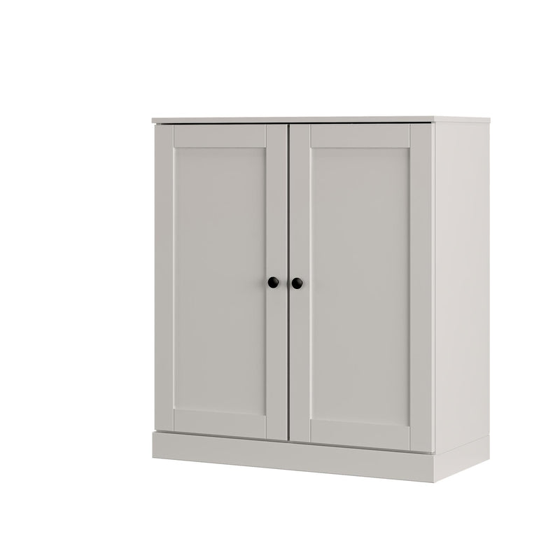 Twenty Pair Solid Woodshoe Storage Cabinet (752356) - Off White