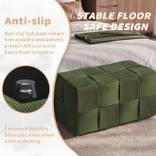 Load image into Gallery viewer, Modern Ottoman Foot Rest With Woven Design
