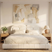 Load image into Gallery viewer, Upholstered Platform Bed With Tufted Headboard
