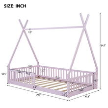 Load image into Gallery viewer, House Shaped Design Bed With Fence
