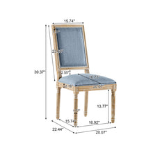 Load image into Gallery viewer, French Country Style Dining Chair With Upholstered Seating And Fluted Legs
