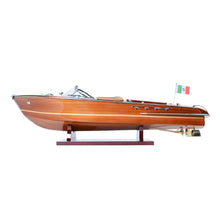 Load image into Gallery viewer, Hand Painted Riva Aqurama Medium Speedboat Model Boat - Brown
