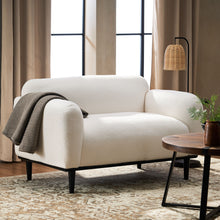 Load image into Gallery viewer, Sway - Upholstered Loveseat With Wood Legs And Round Arms
