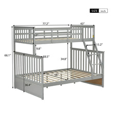 Load image into Gallery viewer, Bunk Bed With Ladder, And Safety Guard Rails

