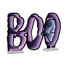Load image into Gallery viewer, Halloween Ghost Tabletop Sign With LED - Purple / Black / White
