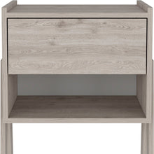 Load image into Gallery viewer, 22" Light Wood One Drawer Nightstand - Gray
