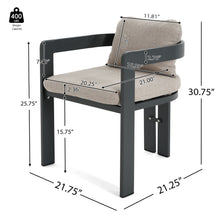 Load image into Gallery viewer, Pula - Patio Outdoor Aluminum Dining Chair (Set of 2)
