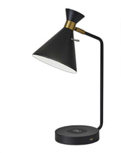 Load image into Gallery viewer, Asymmetrical Diabolo Metal Desk Lamp - Black
