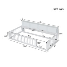 Load image into Gallery viewer, Floor Bed With Storage Cabinets And USB Ports
