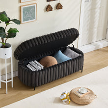 Load image into Gallery viewer, Flip Top Storage Bench With Metal Legs
